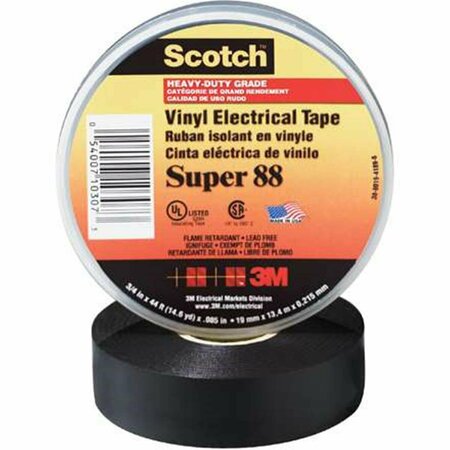SCOTCH Scotch 1.5 x 44 ft. Black Electrical Tape, 100 Per Case T966088